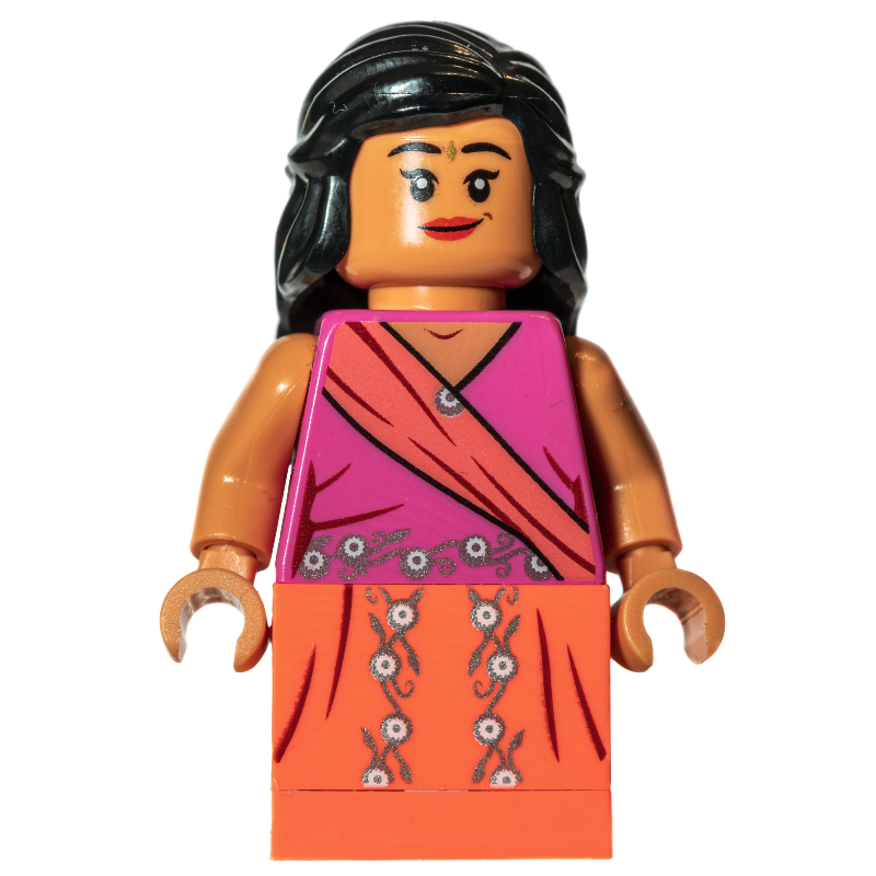 LEGO Padma Patil, Coral and Dark Pink Dress (fig-010556)