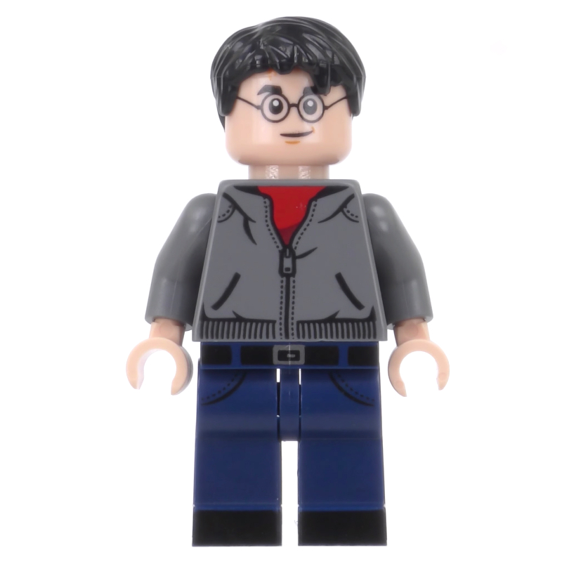 LEGO Harry Potter, Dark Bluish Gray Jacket over Red Shirt, Dark Blue Legs (fig-010582)