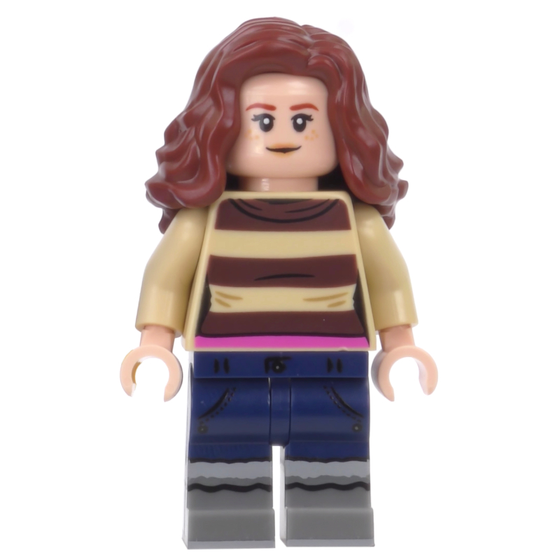 LEGO Hermione Granger, Tan Striped Sweater, Dark Blue Legs (fig-010583)
