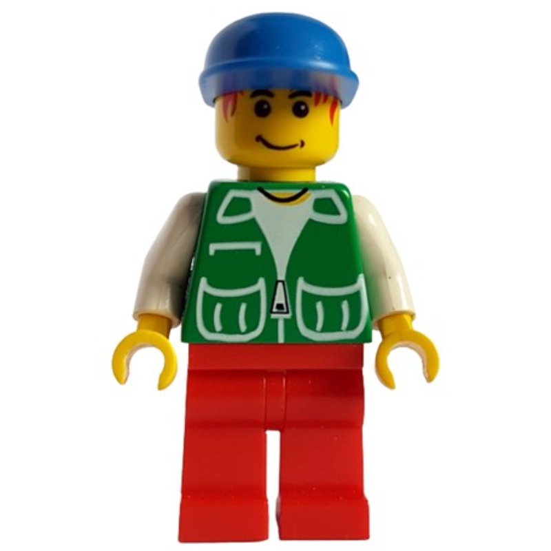LEGO Green Torso, Blue Legs, Red Cap (fig-010648)