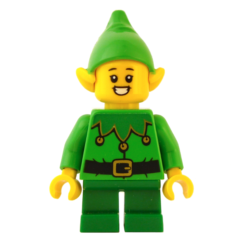 LEGO Elf - Bright Green Torso, Green legs, Bright Green Hat (fig-010669)