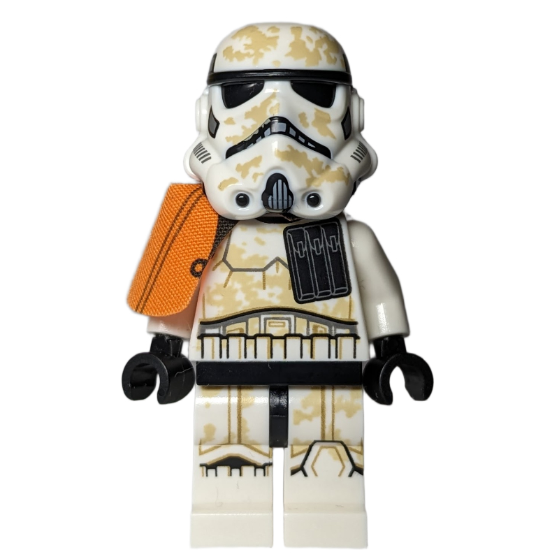 LEGO Sandtrooper Squad Leader / Captain, Orange Pauldron, Neck Bracket, Dual Molded Helmet, Closed Mouth (fig-010680)