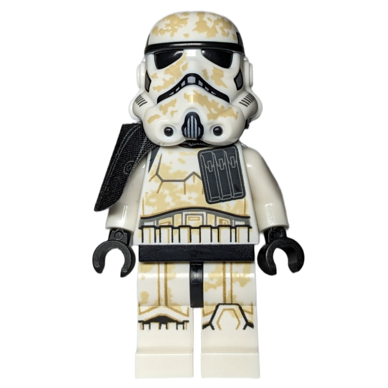 LEGO Sandtrooper, Black Pauldron, Neck Bracket with Double Stud, Closed Mouth (fig-010684)