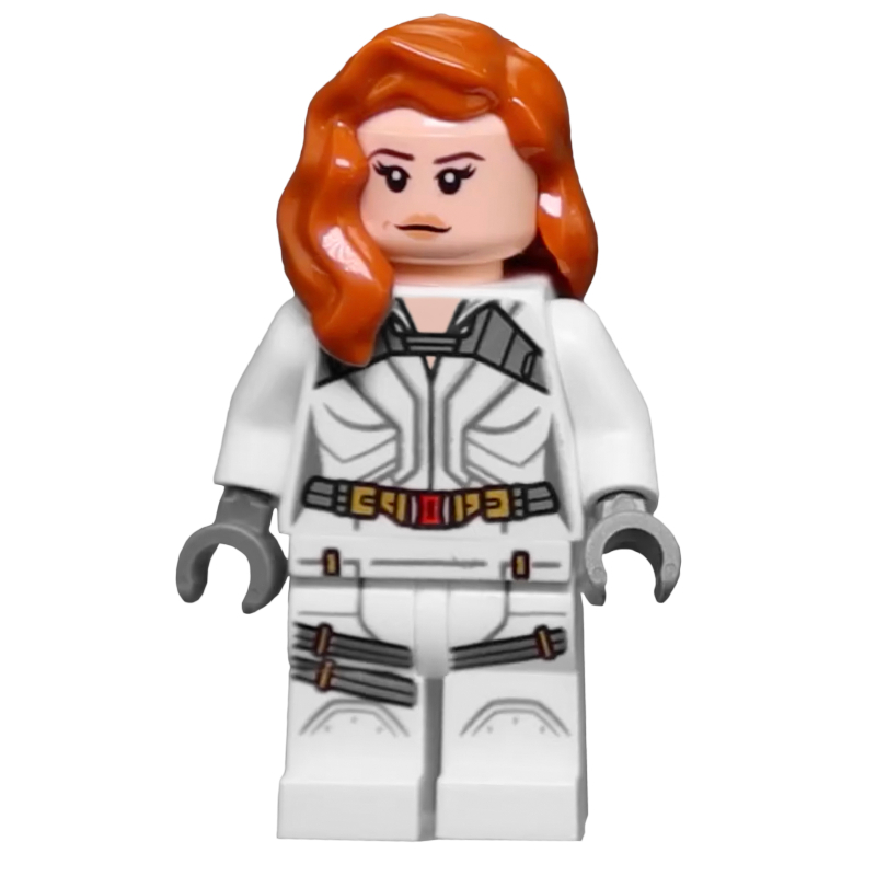 LEGO Black Widow, White Jumpsuit, Dark Bluish Gray Hands (fig-010689)
