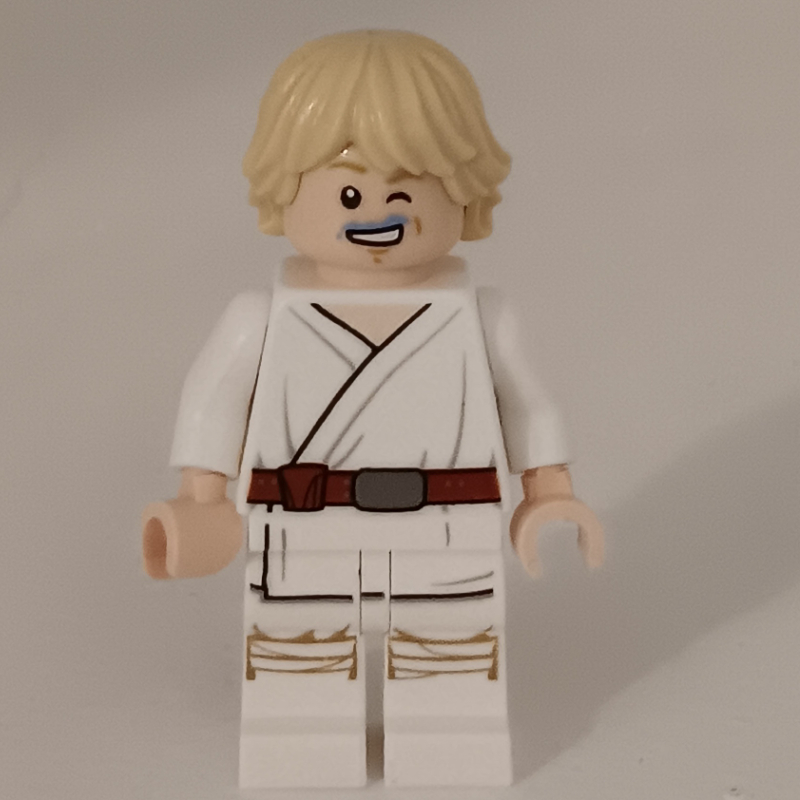 LEGO Luke Skywalker, White Robe, Blue Milk Mouth (fig-010697)