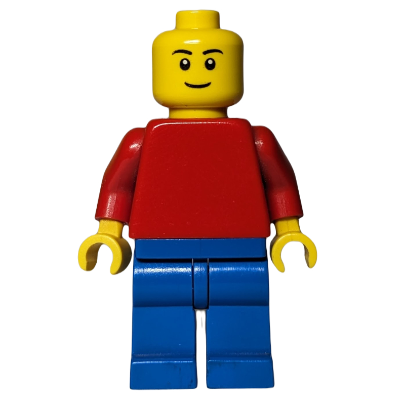 LEGO Red Torso, Blue Legs, Smile (fig-010744)