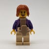 Dark Purple Torso, Tan Legs, Dark Orange Hair, Baby Carrier