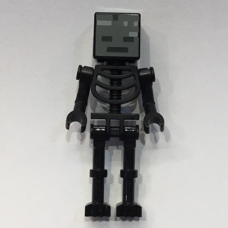 LEGO Wither Skeleton, Square Skull, Bent Arms (fig-010812)