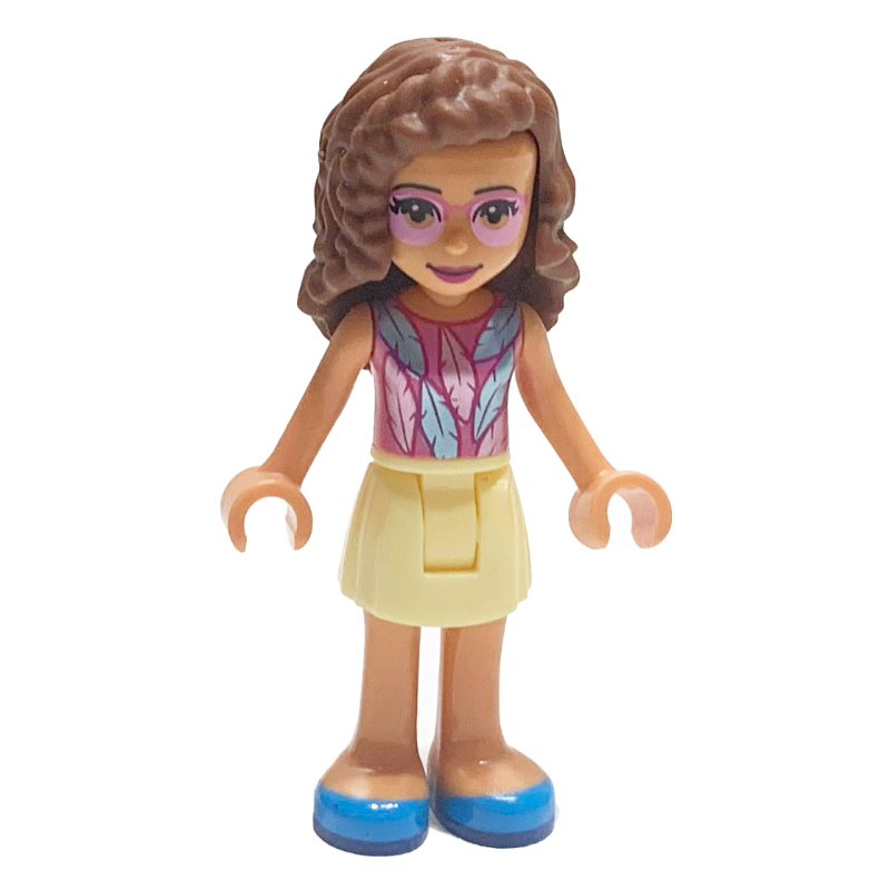 LEGO Olivia - Dark Pink Top, Bright Light Yellow Skirt (fig-010863)
