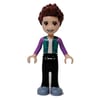Ethan - Dark Turquoise Top, Black Pants