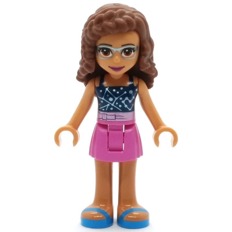 LEGO Olivia - Dark Blue Top, Dark Pink Skirt (fig-010906)