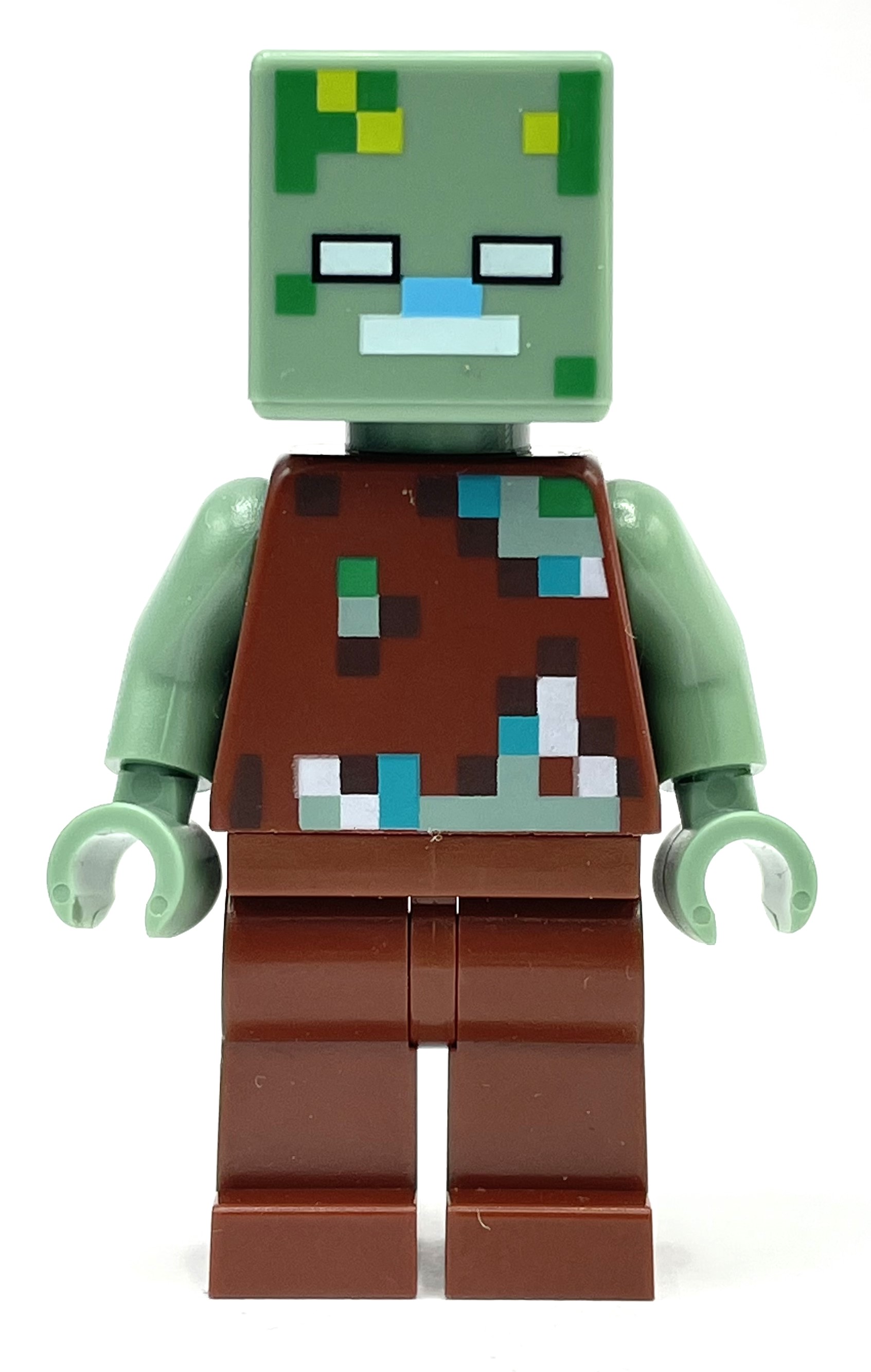 LEGO Zombie, Sand Green Head (Drowned) (fig-010916)