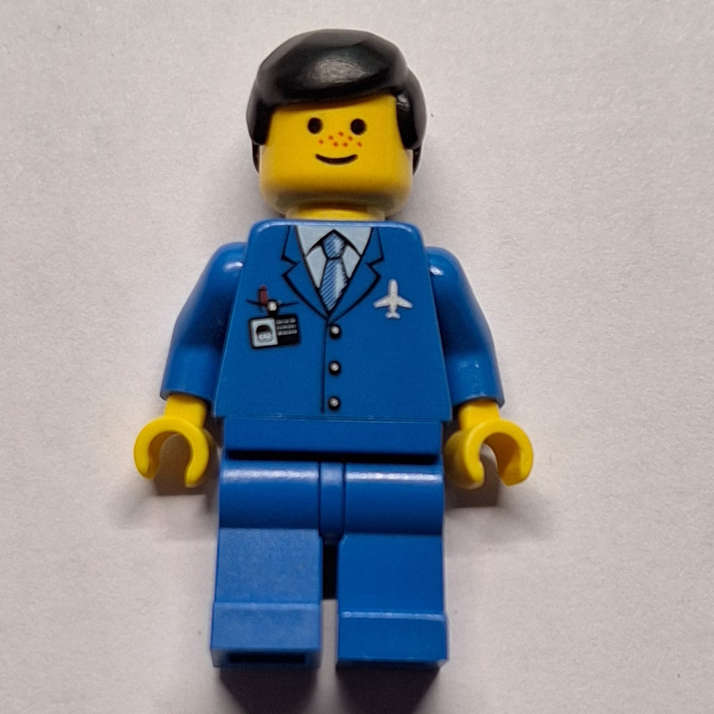 LEGO Pilot - Blue Torso, Blue Legs, Black Hair (fig-011059)