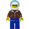 Pilot - Reddish Brown Torso, Blue Legs, White Helmet