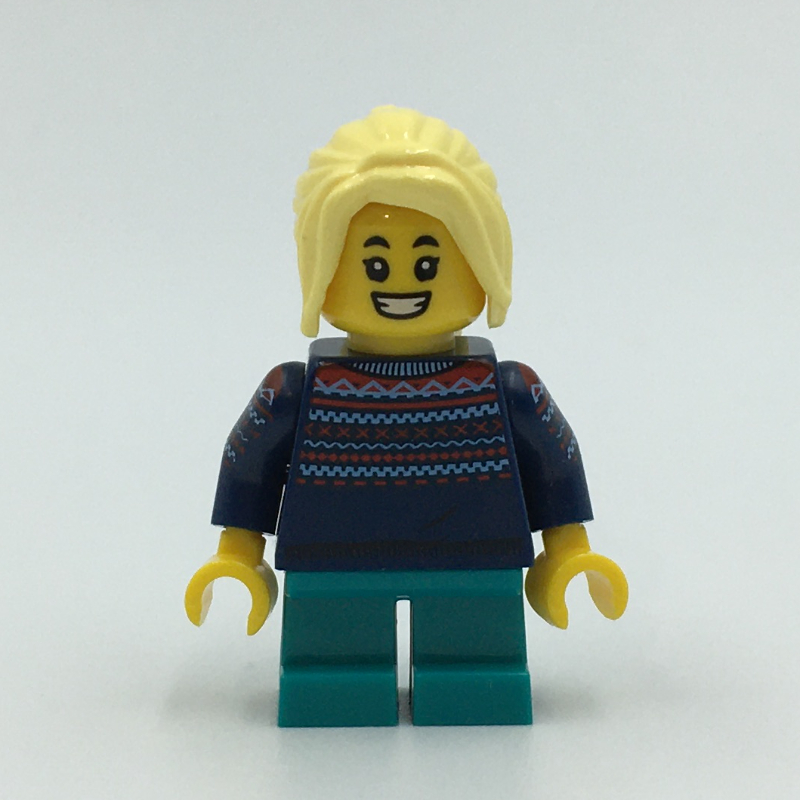LEGO Kid - Dark Blue Torso, Dark Turquoise Legs, Bright Light Yellow Hair (fig-011066)