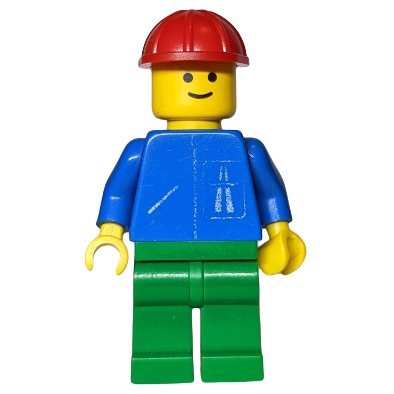 LEGO Blue Torso, Green Legs, Red Helmet (fig-011067)