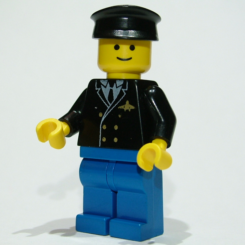 LEGO Pilot - Black Torso, Blue Legs, Black Cap (fig-011068)