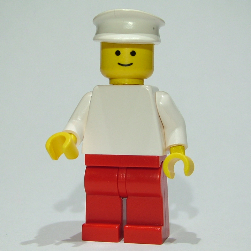 LEGO White Torso, Red Legs, White Hat (fig-011070)