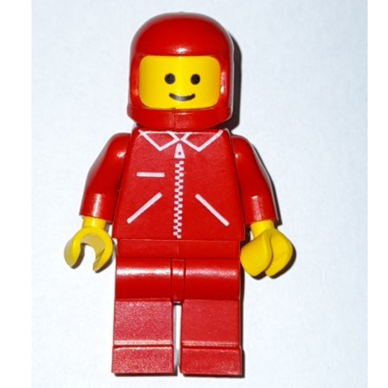 LEGO Red Torso, Zipper, Red Legs, Red Helmet (fig-011074)