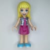Stephanie - Silver Top, Magenta Skirt
