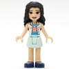 Emma - White Veterinarian Jacket, Light Aqua Skirt
