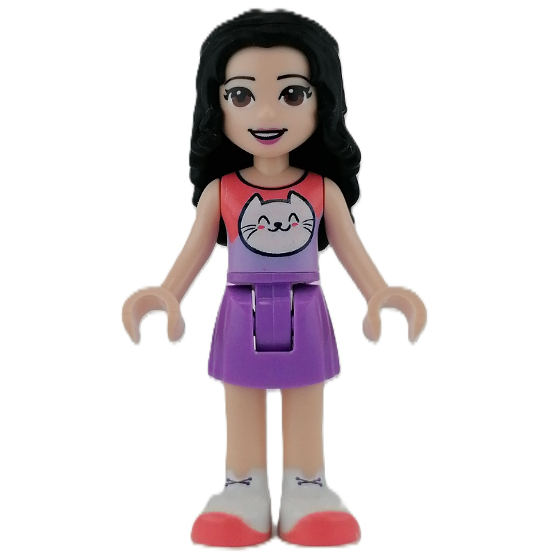 LEGO Emma - Coral Top, Medium Lavender Skirt (fig-011119)