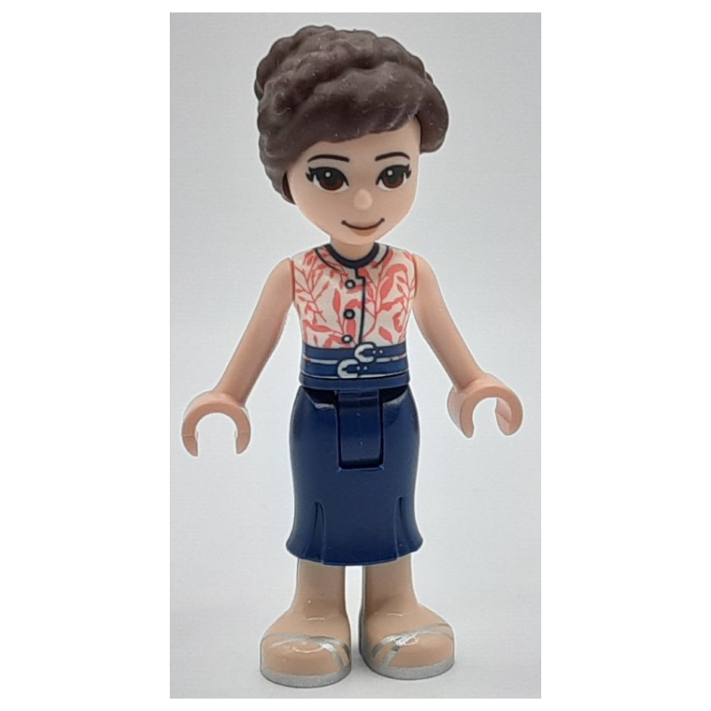 LEGO June - White Top, Dark Blue Skirt (fig-011120)