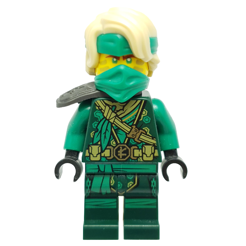 LEGO Lloyd - The Island, Dark Green Camouflage - Mask, Shoulder Guard (fig-011179)