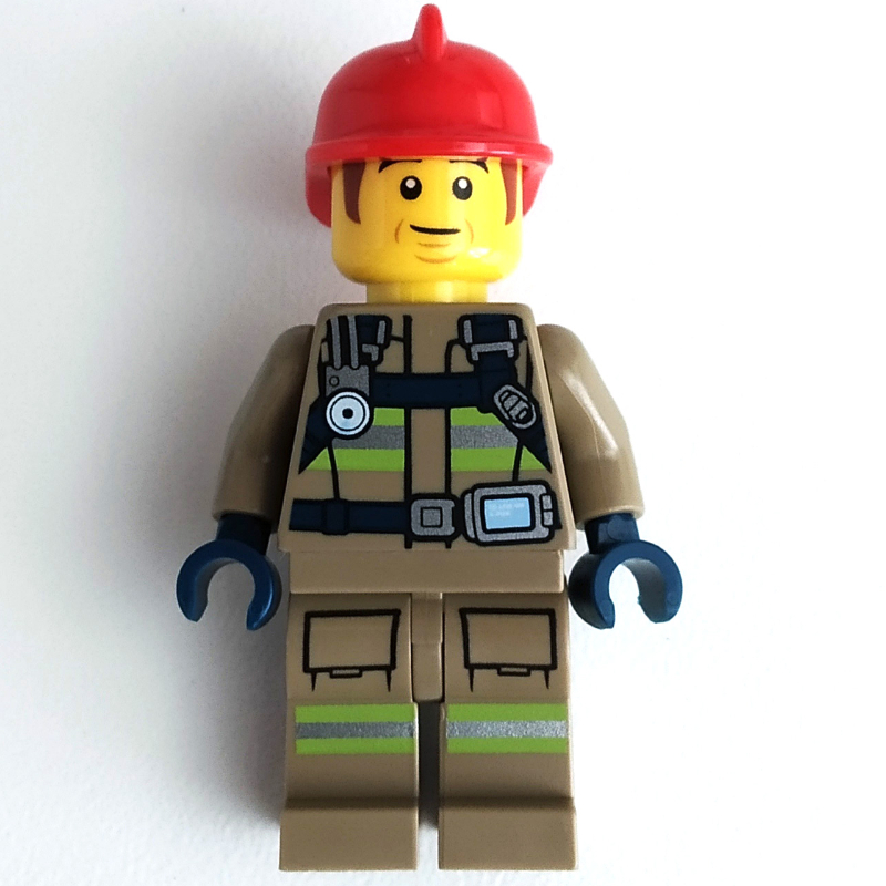 LEGO Bob, Dark Tan Fire Suit, Red Helmet (fig-011222)