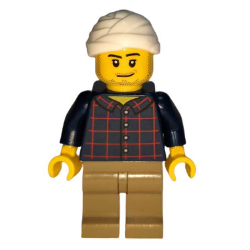 LEGO Charlie Glitche, Dark Blue Torso, Dark Tan Legs, White Bandages on Head (fig-011265)