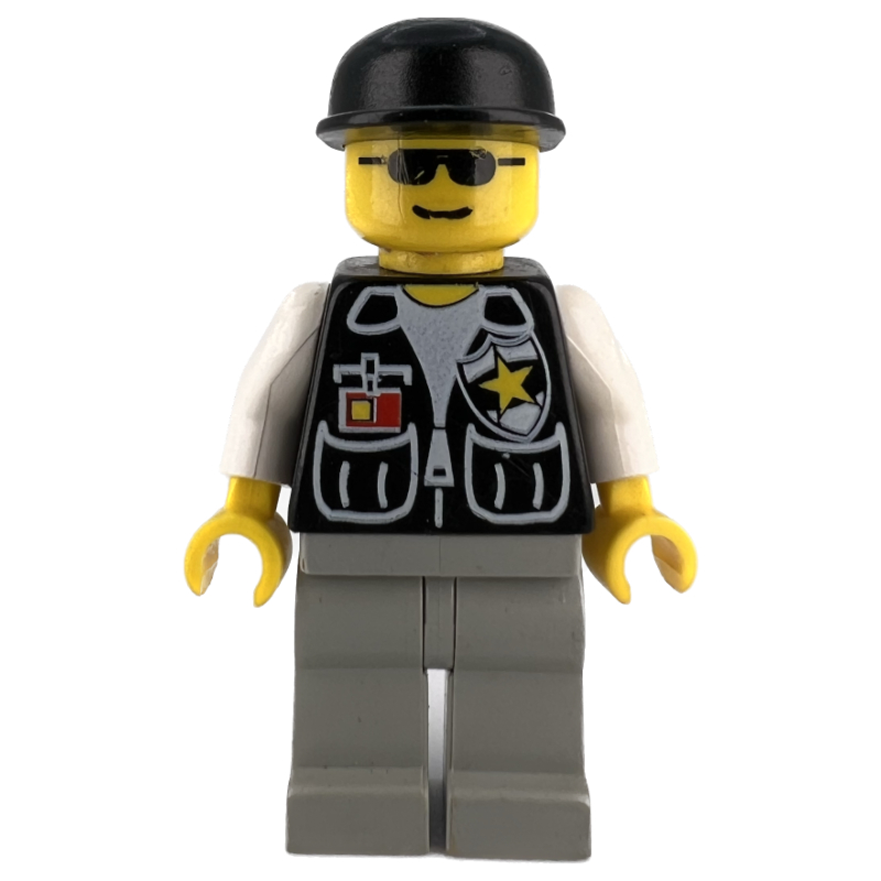 LEGO Police - Black Torso, Light Grey Legs, Black Cap (fig-011267)