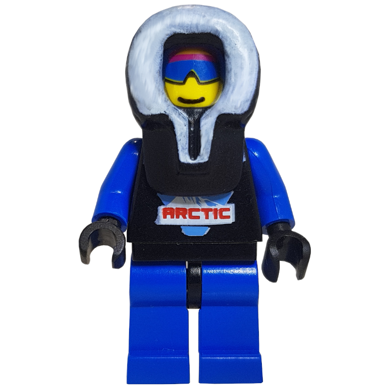 LEGO Black Torso, Blue Legs, Black Hood (fig-011292)