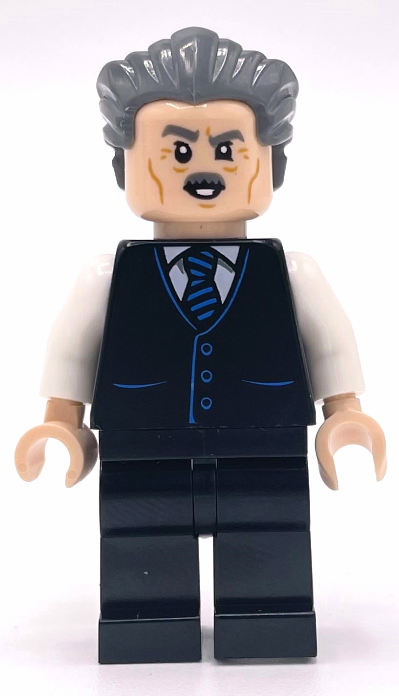 LEGO J. Jonah Jameson, Black Suit, Dark Bluish Gray Hair (fig-011304)