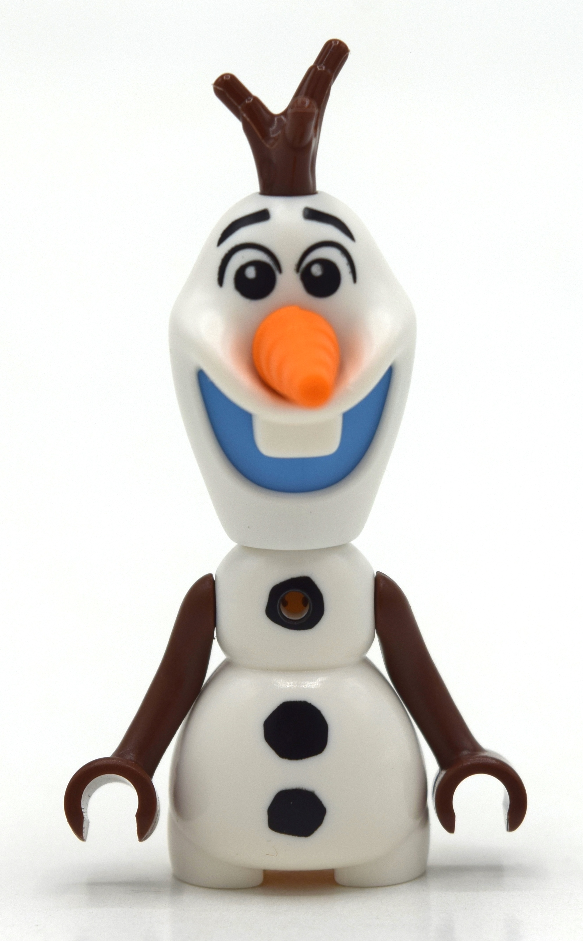 LEGO Olaf, Micro-Doll Arms, Stick Hair, Medium Blue Mouth (fig-011330)