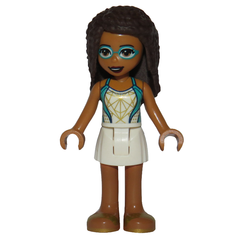 LEGO Andrea - White/Dark Turquoise Top, White Skirt (fig-011391)