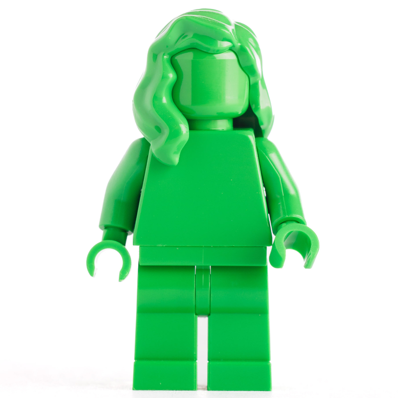 LEGO Monochrome Bright Green with Hair (fig-011432)