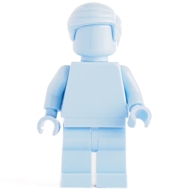 LEGO Monochrome Bright Light Blue with Hair (fig-011433)