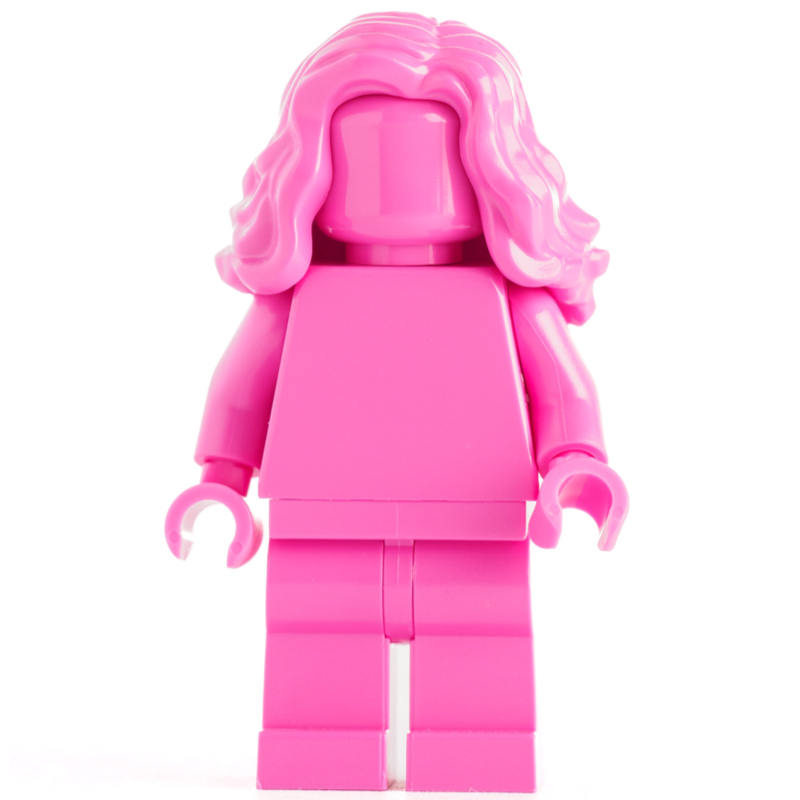 LEGO Monochrome Dark Pink with Hair (fig-011434)