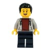 Light Bluish Grey Torso, Dark Blue Legs, Black Hair
