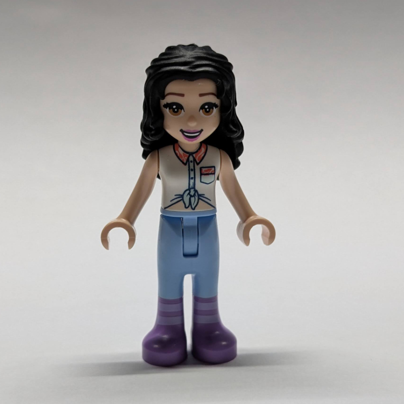 LEGO Emma - White Top, Bright Light Blue Pants (fig-011453)