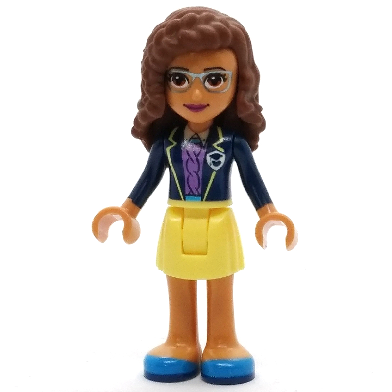 LEGO Olivia - Dark Blue Jacket, Bright Light Yellow Skirt (fig-011459)