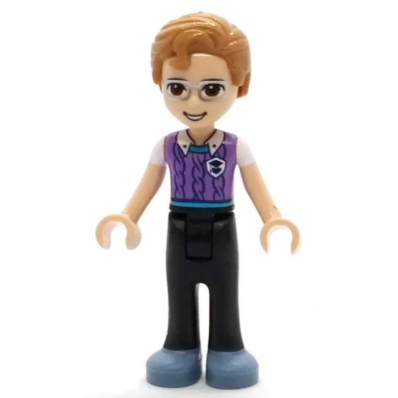 LEGO Julian - Lavender Shirt, Black Pants, Medium Nougat Hair (fig-011461)