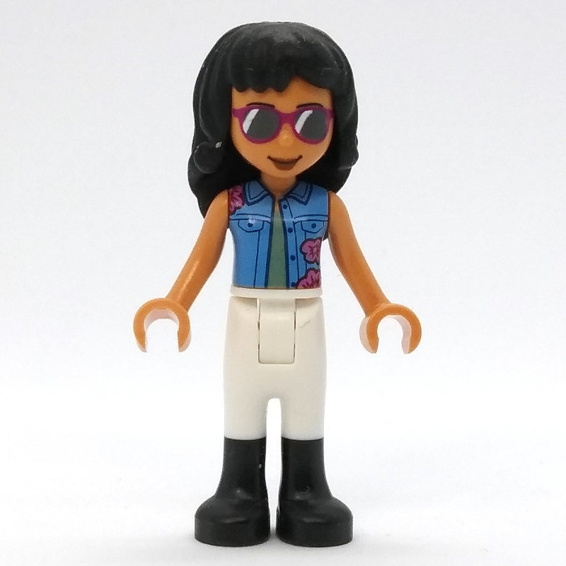 LEGO Savannah - Medium Blue Jacket, White Pants, Black Hair (fig-011464)