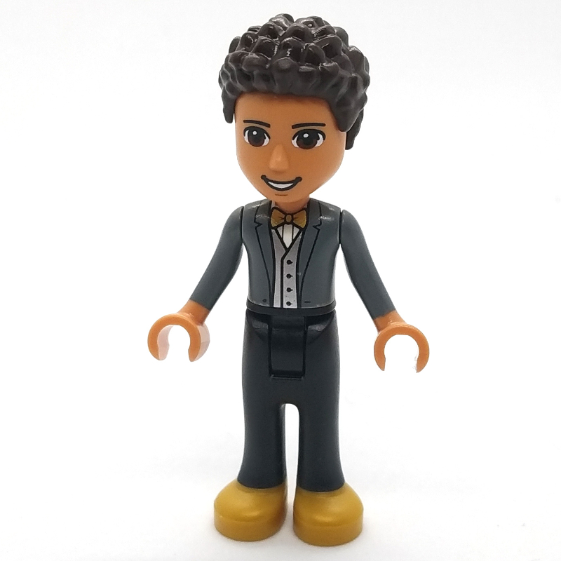 LEGO River - Dark Bluish Grey Jacket, Black Pants, Dark Brown Hair (fig-011469)