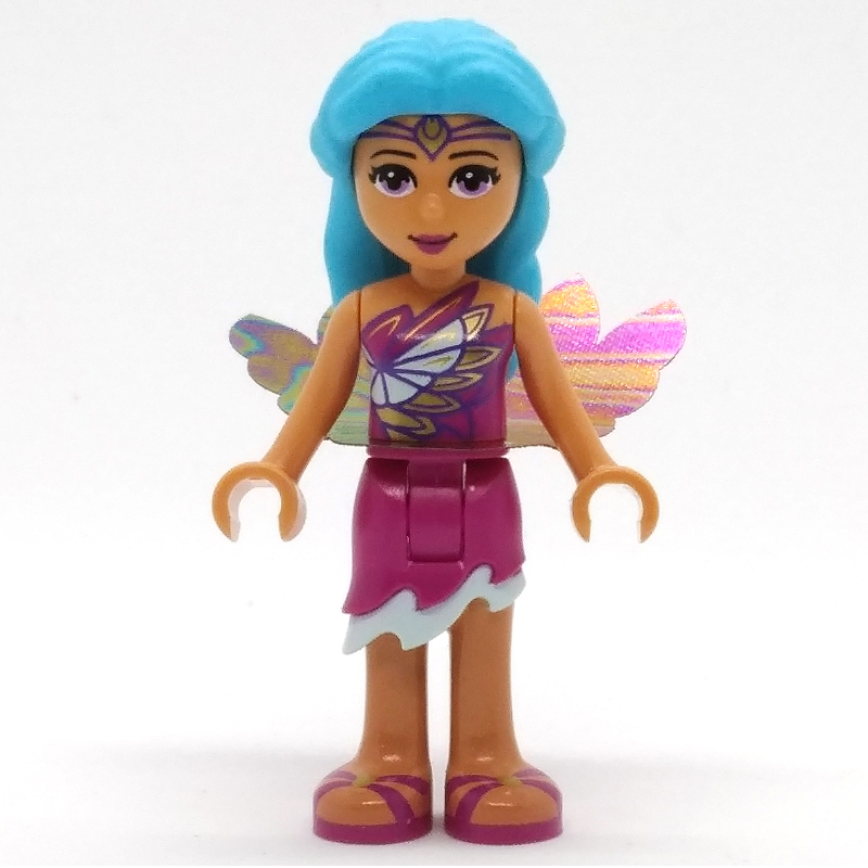 LEGO Claire - Magenta Dress, Cape, Medium Azure Hair (fig-011473)
