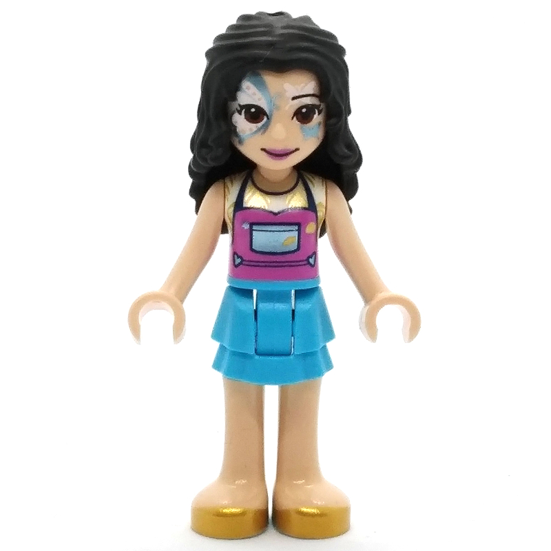 LEGO Emma - Dark Pink Top, Dark Azure Skirt, Face Paint (fig-011475)