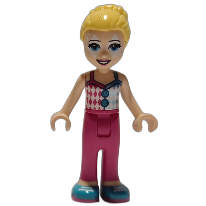 LEGO Stephanie - Dark Pink/Silver Top, Dark Pink Pants, Face Paint (fig-011479)