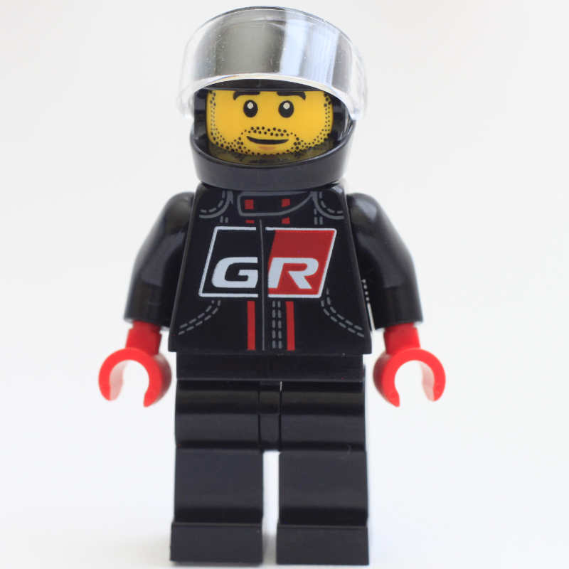 LEGO Racer Driver - GR Black Torso/Legs, Black Helmet (fig-011498)