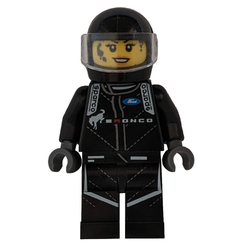 LEGO Race Driver - Black Torso, Black Legs, Black Helmet (fig-011504)