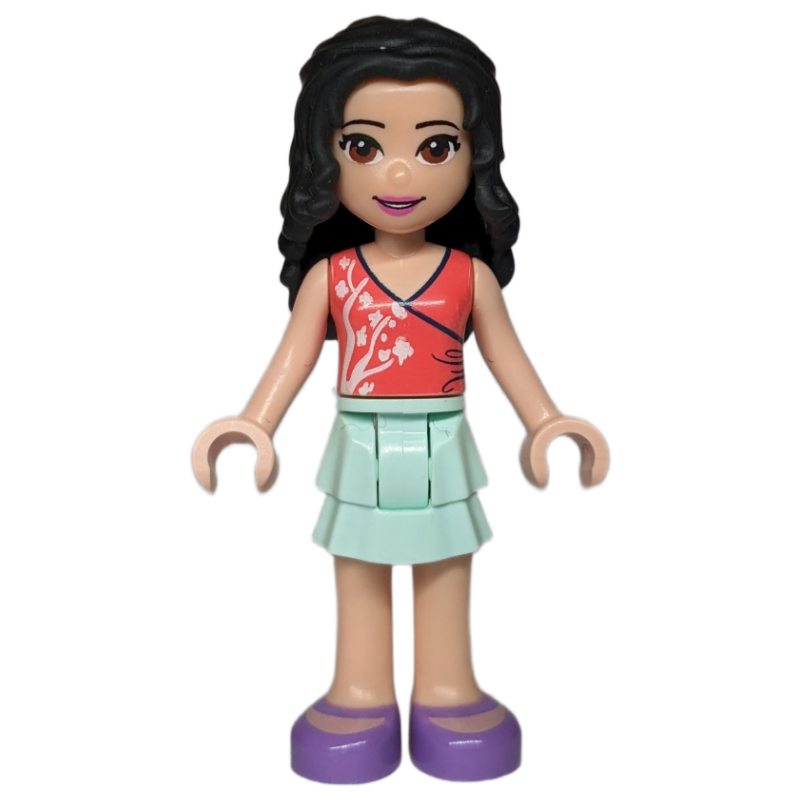 LEGO Emma - Coral Top, Light Aqua Skirt, Lavender Shoes (fig-011591)